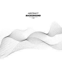 White abstract background with flowing particles. Digital future technology concept. vector illustration.	
