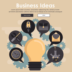 Wall Mural - Business ideas concept. Flat vector illustration