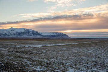 Poster - Sunrise in the Icelandic countryside