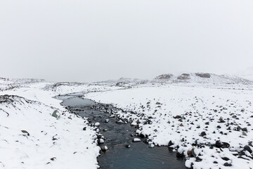 Poster - Glacial river flows in Icelandic highlands