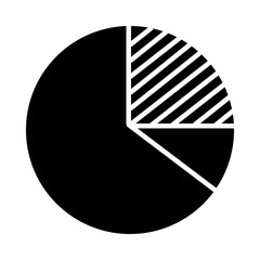 Poster - graphic pie chart icon, silhouette style