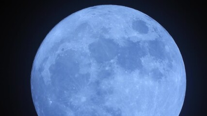 blue full moon sharp cinematic shot - time lapse