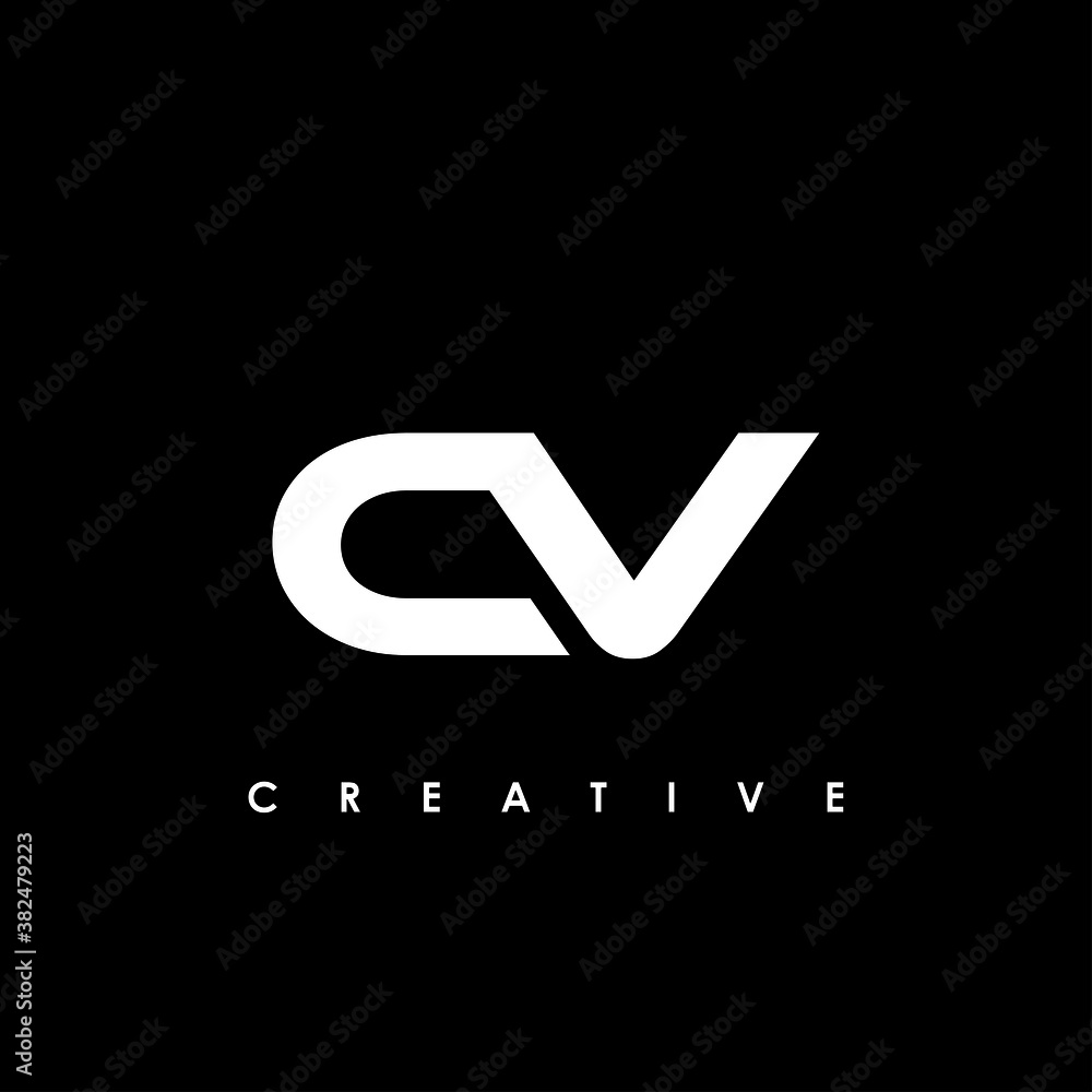 CV Letter Initial Logo Design Template Vector Illustration Stock Vector ...