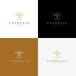 Luxury and modern fountain logo design 2