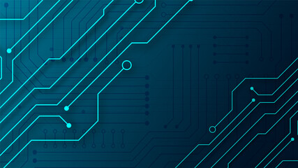 Wall Mural - circuit technology background