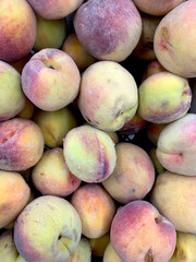 Wall Mural - abstract natural background ripe peaches, selective focus