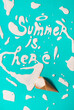 © Audrey Shtecinjo/Stocksy - Summer is here text written with melted ice cream.