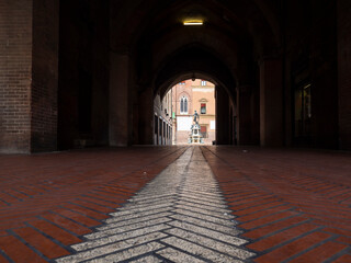 Sticker - Alleyway of Bologna under a portico