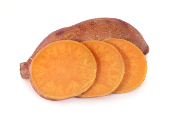 Wall Mural - Sweet potato isolated on white background