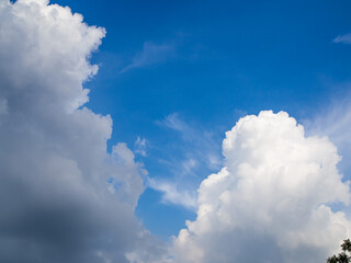 Sky beautiful with blue and white clouds on day light