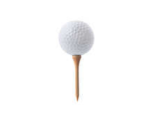 Golf Ball Isolated On White With Clipping Path