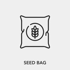 Wall Mural - seed bag icon vector. Linear style sign for mobile concept and web design. seed bag symbol illustration. Pixel vector graphics - Vector. 