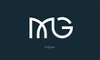 Alphabet letter icon logo MG