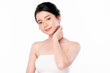 © kitthanes - Beautiful young asian woman with clean fresh skin on white background, Face care, Facial treatment, Cosmetology, beauty and spa, Asian women portrait