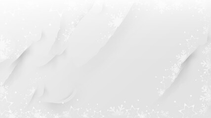 Poster - Merry Christmas and Happy New Year. Abstract Christmas snowflakes and snow background. Vector illustration