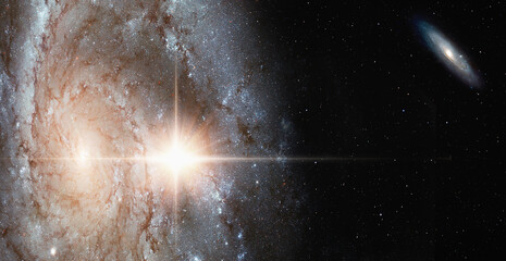 Poster - Supernova explosion in the center of galaxy 