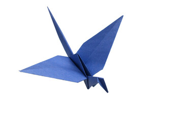 Wall Mural - Origami crane bird isolated white