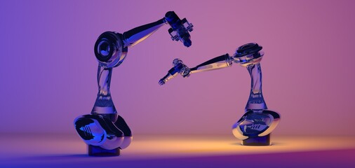 industrie 4.0 robot 3d automation ai future digital