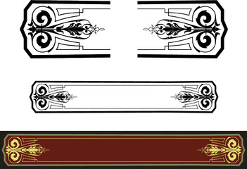 Victorian Style Frame or Panel Design Vector