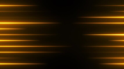 Wall Mural - abstract holiday background with golden neon lights. beauty glowing animation for party concept. sea