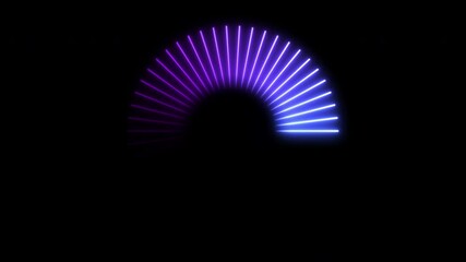 Abstract technology preloader concept. Bright neon circle rotation. User interface element for progress visualization. Seamless loop.