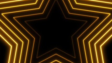 Wall Mural - abstract background with neon stars animation. glamour video template for fashion event. seamless lo