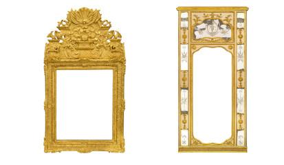 Wall Mural - isolated antique frame