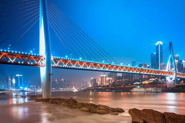 Wall Mural - Chongqing night view and architectural landscape skyline