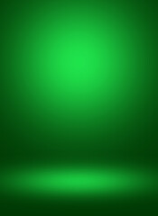 Wall Mural - abstract green studio workshop with light effect background. cover template design. template of room