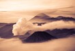 Vulkan Mount Bromo auf Java schwarzweiss teiltonung sepia