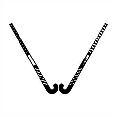 Wall Mural - Hockey Stick Icon, Hockey Sport Accessories