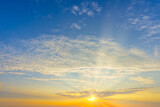 Fototapeta Zachód słońca - a cloudy sunset landscape
