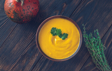 Poster - Bowl of pumpkin soup