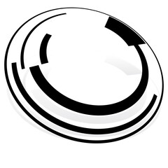 Leinwandbilder - Sci-fi concentric, geometric ring, circle UI, GUI design element Vector illustration