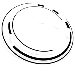Leinwandbilder - Sci-fi concentric, geometric ring, circle UI, GUI design element Vector illustration