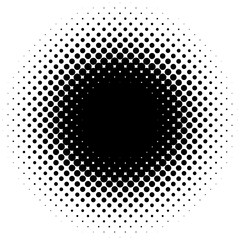 Aufkleber - Halftone vector pattern, texture. Circles, dots, screentone illustration. Freckle, stipple-stippling, speckles illustration. Pointillist vector art