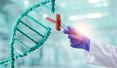 Wall Mural - innovative dna technologies in science and medicine