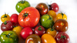 Sets of tomatoes of different varieties, sizes and colors	
