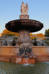 Wall Mural - France, Aix en Provence, an historic fountain (Fontaine de la Rotonde)