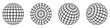 © chekman - 3d spheres globe earth. Linear globe grid in different angles.