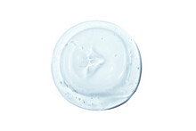 Liquid Drop Of Transparent Cosmetic Gel With Micro Bubbles, Gel Texture. Beauty Concept