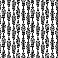 Wall Mural - Ornamental pattern design. Background for textile or wall paper. Black and white.