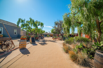 Aisle in Old Town San Diego on a sunny day