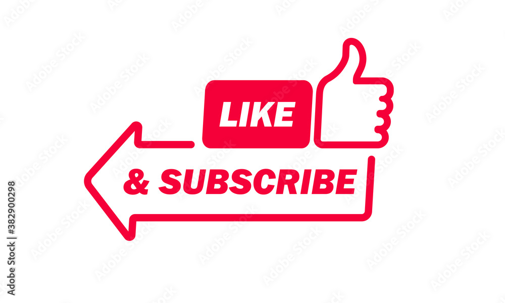 Like and subscribe button. Social media concept. Vector EPS 10 ...