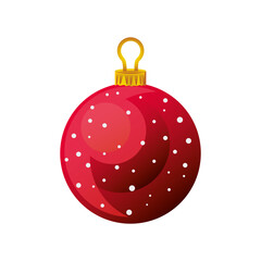 Sticker - decorative christmas ball on white background