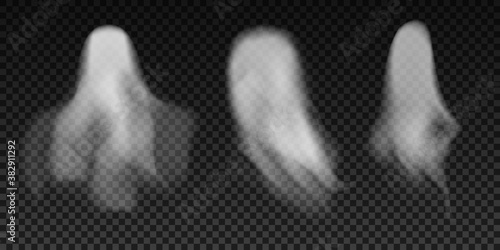 Fotomural Set of realistic vector ghosts