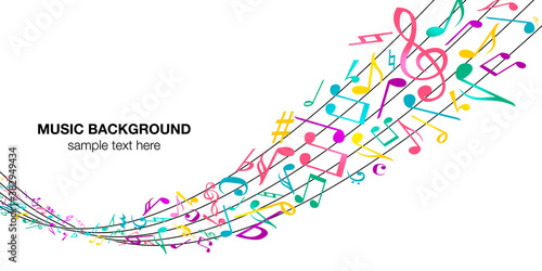 音符音楽ミュージック背景ベクターイラストポップなカラフルアブストラクト Stock Vector Adobe Stock 音符音楽ミュージック背景ベクターイラストポップなカラフルアブストラクト Stock Vector Adobe Stock