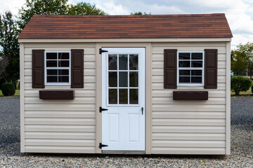 Wall Mural - a nice new gray storage shed