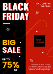 Wall Mural - Black friday sale banner template