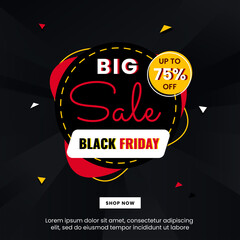 Poster - Simple black friday banner design template